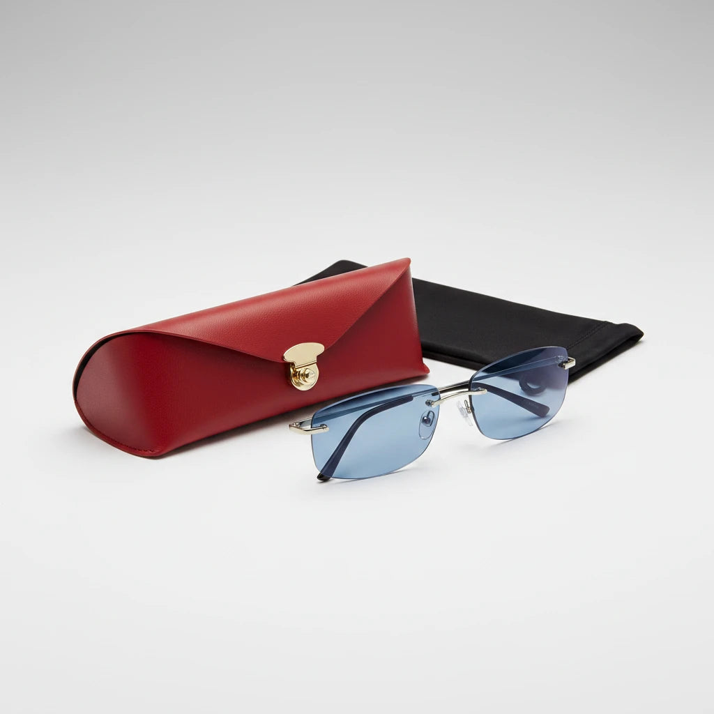Lunettes Sans Monture Style Luxe — 16 Coloris UV400 ✨
