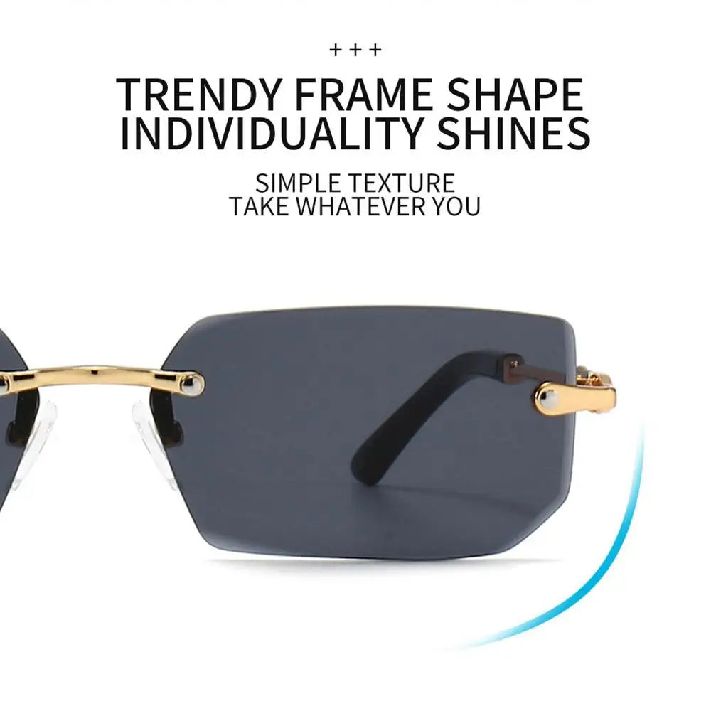 Lunettes Monture Dorée Style Luxe — UV400 Protection ✨