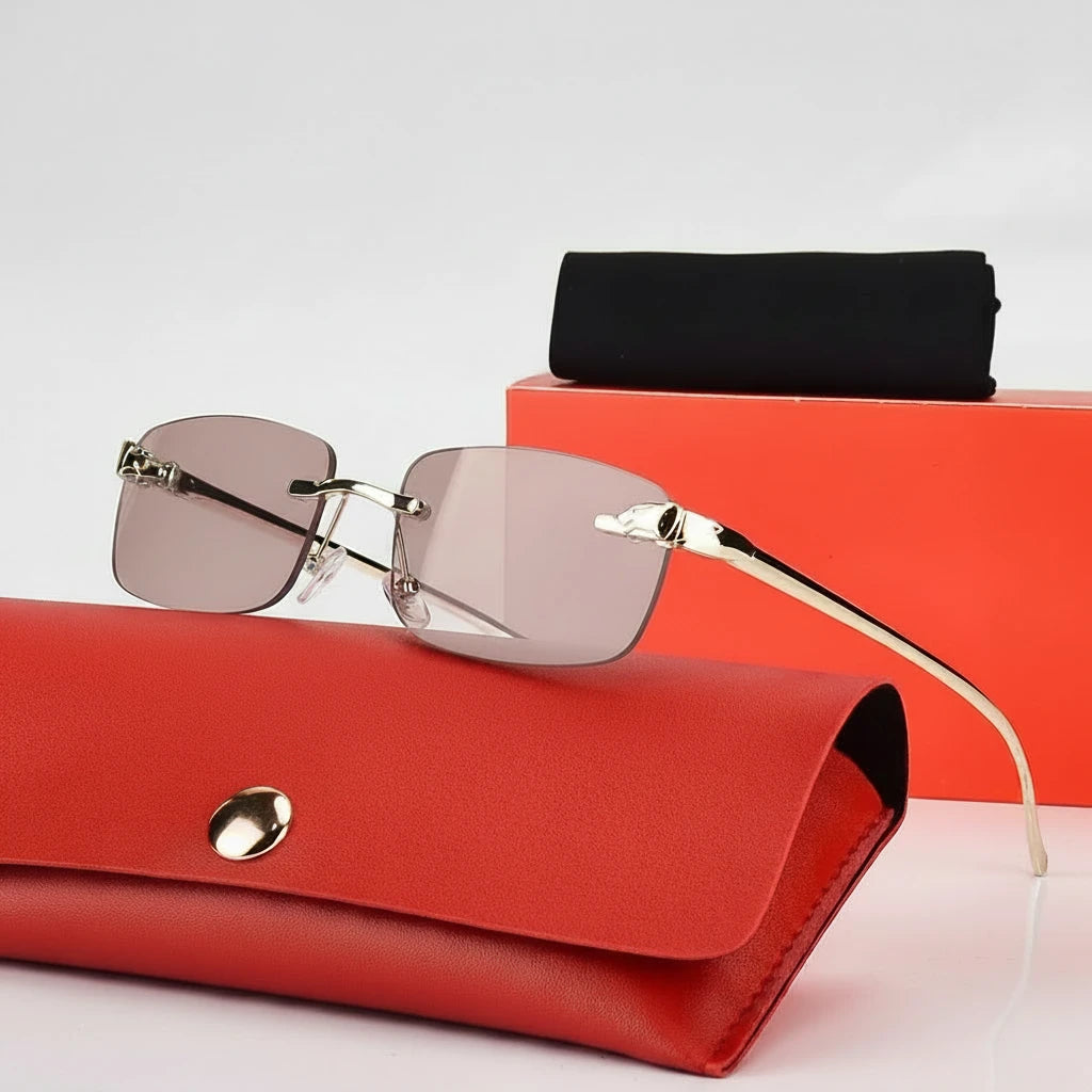 Lunettes Sans Monture Style Luxe — 16 Coloris UV400 ✨