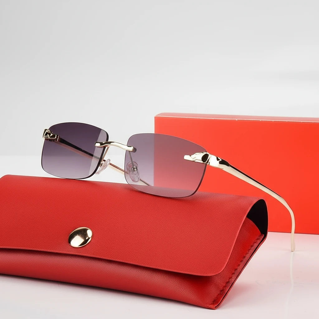 Lunettes Sans Monture Style Luxe — 16 Coloris UV400 ✨